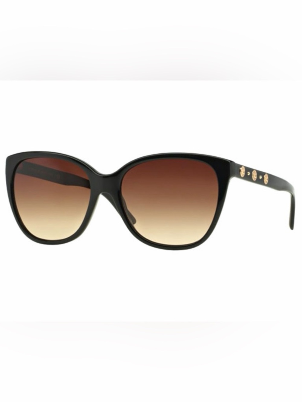 Versace Black Cat-Eye Sunglasses with Brown Gradient Lenses